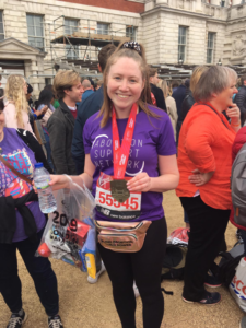 Anna after the London Marathon